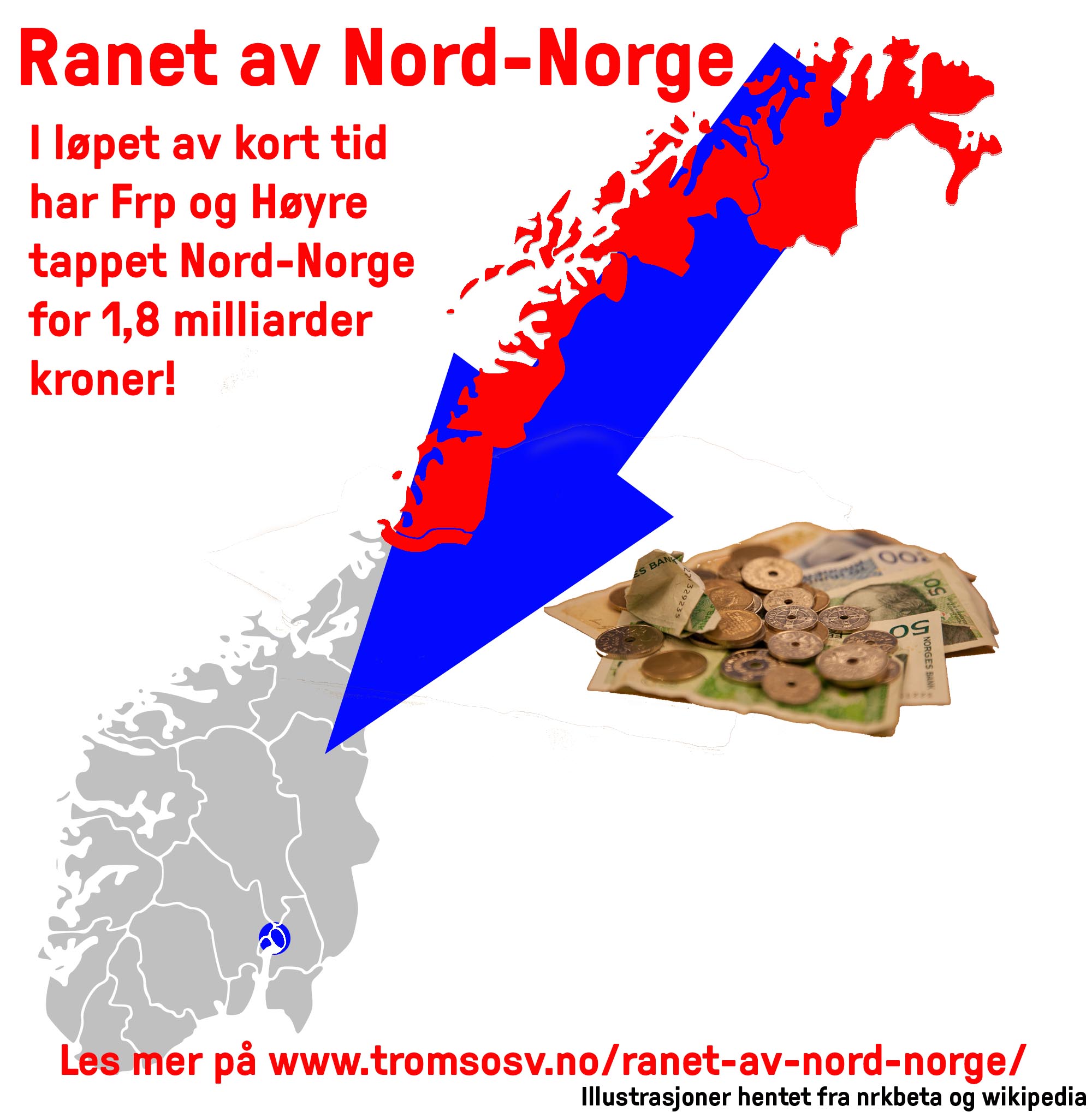 1,8 mrd fra nord til sør